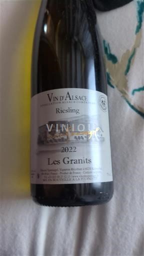 Vinuri Blanc sec Les Granits 2022 Franța Alsacia Vin de France