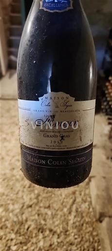 Viner Rouge sec Grand Gras Maison Colin Seguin 2019 Frankrike Beaujolais Morgon AOC