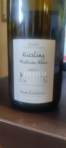 Verërat Blanc sec Mathieu Henri Henri Kieffer Fils 2021 Francë Alsace Vin de France