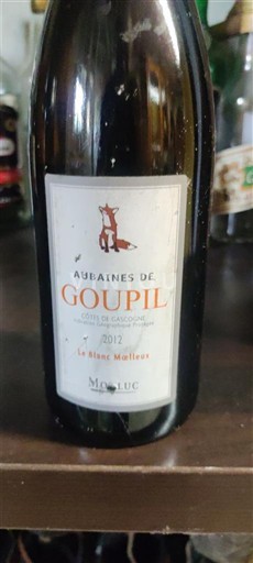 Jugperëndim Bregdeti i Gasconisë Mouluc Aubaines de Goupil Le Blanc Moelleux 2012