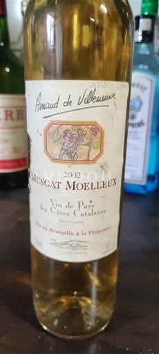 Wines Blanc moelleux Arnaud de Villeneuve 2002 France Languedoc and Roussillon Côtes Catalanes IGP
