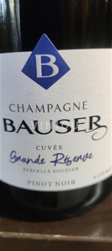 Vera e gazuar Blanc brut Grande Réserve Parcelle Boudier Champagne Bauser Non millésimé Francë Shampanjë AOC