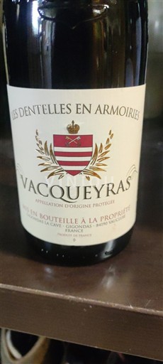 Lugina e Ronës Vacqueyras La Cave des Vignerons de Vacqueyras Les Dentelles en Armoiries 2022