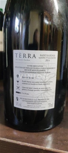 Jugperëndim Saint-Sardos Domaine Saint-Sardos Terra 2014