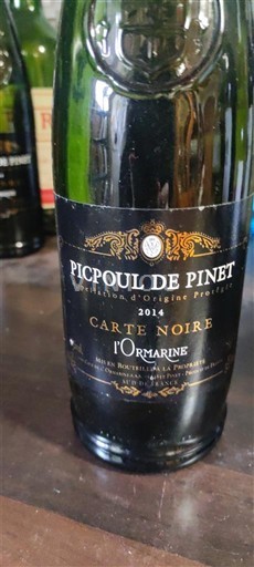 Languedok Picpoul-de-pinet L'Ormarine Carte Noire 2014