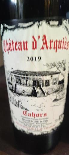 Viner Rouge sec Château Arquiès 2019 Frankrike Sørvest Cahors AOC
