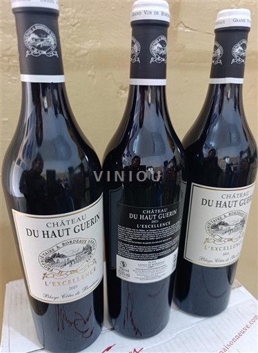Verërat Rouge sec L'Excellence Château Haut Guérin 2021 Francë Bordoja Bordo AOC