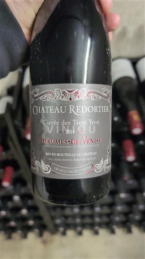 Wijnen Rouge sec Cuvée des Trois Yeux Château Redortier 2014 Frankrijk Rhônevallei Beaumes de Venise AOC