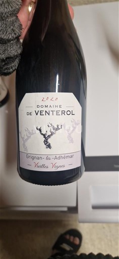 Verërat Rouge sec Vieilles Vignes Domaine Venterol 2020 Francë Lugina e Ronës Grignan-les-Adhemar AOC