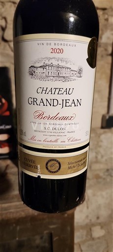 Weine Rouge sec Cuvée Réserve Château Grand-Jean 2020 Frankreich Bordeaux AOC