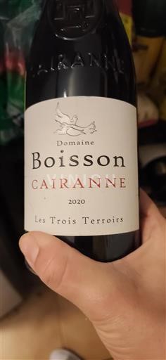 Wines Rouge sec Les Trois Terroirs Domaine Boisson 2020 France Rhône Valley Cairanne AOC