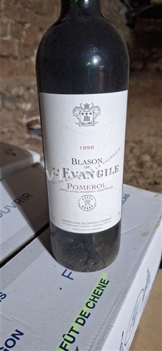 Vinhos Rouge sec Blason de L'Évangile Château L'Évangile 1996 França Bordéus Pomerol AOC