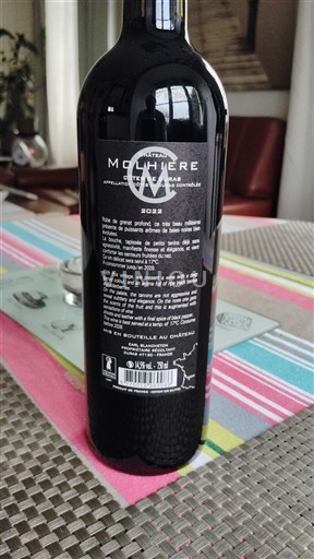 Wines Rouge sec Château Moulhère 2022 France Bordeaux AOC