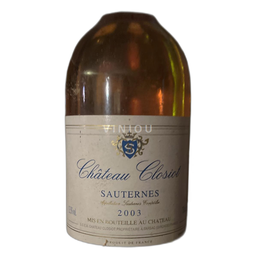 Bordeaux Sauternes Château Closiot 2003