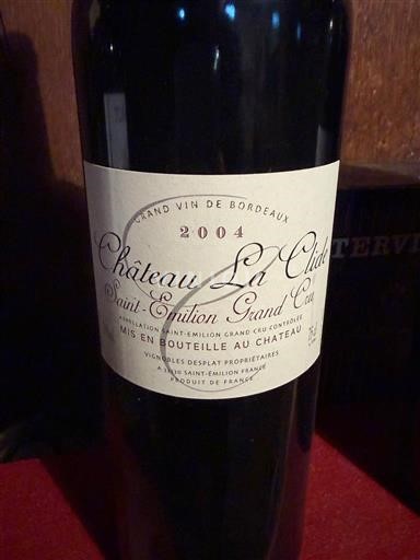 Bordeaux Saint-Émilion Grand Cru Château La Clide 2004