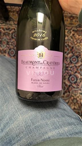 Musserende viner Blanc brut Fleur Noire Blanc de Noirs Cœur de Cuvée Beaumont des Crayères 2016 Frankrike Champagne AOC