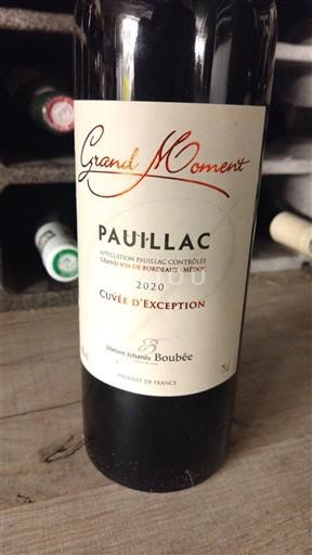 Bordeaux Pauillac Maison Johandre Boubée Grand Moment d'Exception 2020
