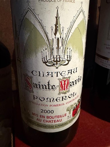Bordoja Pomerol Château Sainte-Marie 2000