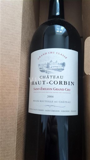 Вина Rouge sec Château Haut-Corbin 2004 Франція Бордо Сент-Емільйон Гран Крю AOC