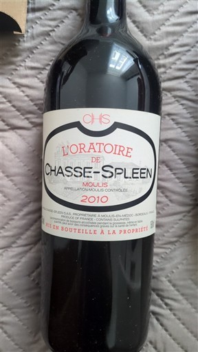 Bordeaux Ikke spesifisert Chasse-Spleen L'Oratoire de Chasse-Spleen 2010