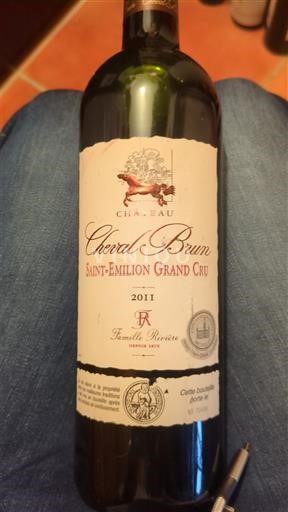 Bordoja Saint-Émilion Grand Cru Château Cheval Brun 2011