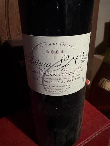 Wines Rouge sec Château La Clide 2004 France Bordeaux Saint-Émilion Grand Cru AOC Grand Cru