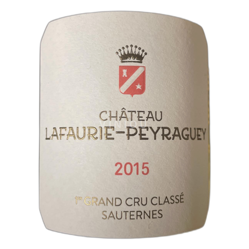 Bordeaux Sauternes Lafaurie-Peyraguey 2015