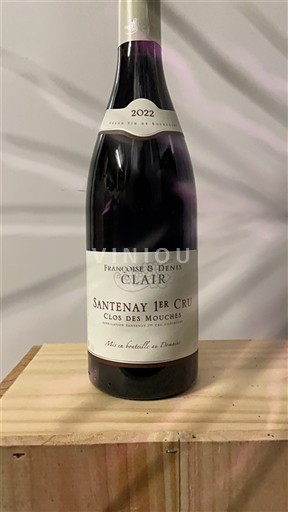 Rượu vang Rouge sec Clos des Mouches Françoise & Denis Clair 2022 Pháp Bourgogne Santenay AOC Premier Cru