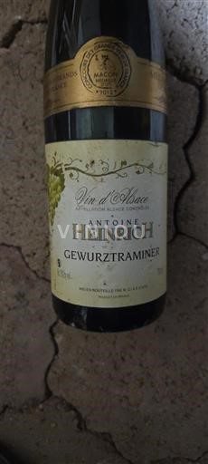 Вина Blanc sec Antoine Heinrich Non millésimé Francuska Алзас Аласас Vin de France