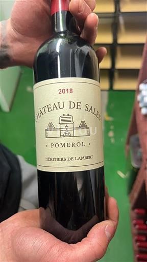 Bordoja Pomerol Château Sales 2018