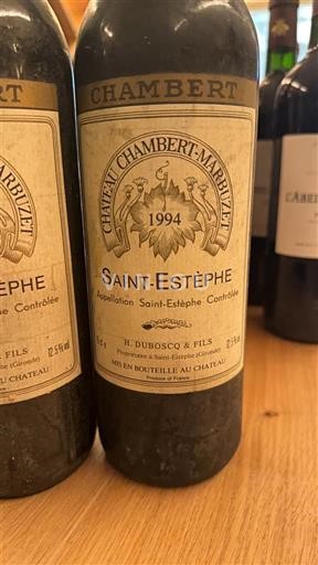 Bordoja Saint-Estèphe Château Chambert marbuzet 1994
