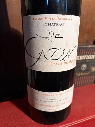 Bordeaux Côtes-de-bourg Château Cazin 2010