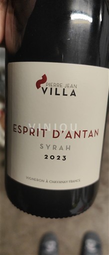 Wijnen Rouge sec Esprit d'Antan Pierre Jean Villa 2023 Frankrijk Alpen en Rhônevallei Rhodanische Heuvels IGP