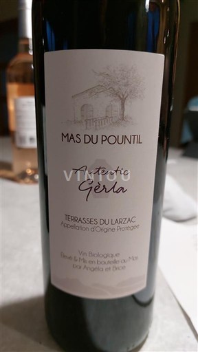 Viner Rouge sec Autentic Gerla Mas du Pountil 2021 Frankrike Languedoc Terrasser av Larzac AOC