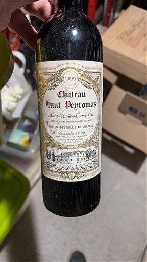 Vinos Rouge sec Château Haut Peyroutas 2005 Francia Burdeos Saint-Émilion Gran Cru AOC Grand Cru