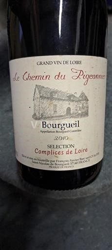 Lugina e Luarës Bourgueil Le Chemin du Pigeonnier Sélection Complices de Loire 2010