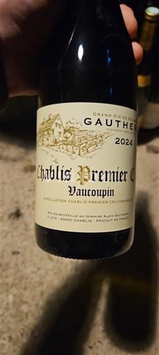 Burgundi Chablis Premier Cru Domaine Alain Gautherin Vaucoupin 2024