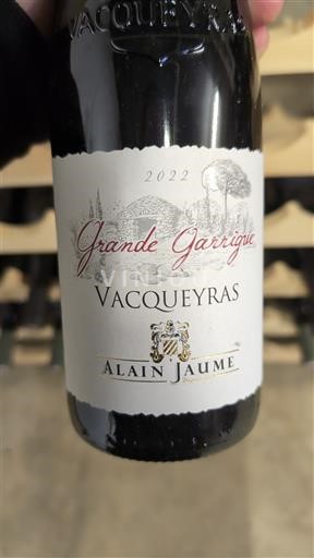 Lugina e Ronës Vacqueyras Domaine Alain Jaume Grande Garrigue 2022