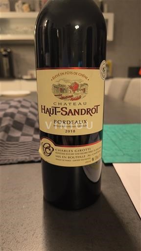 Bordoja Bordo Château Haut-Sandrot 2018
