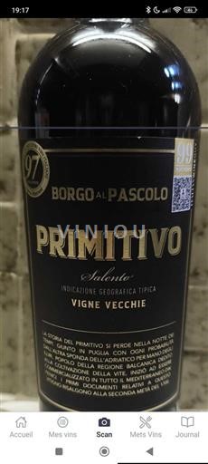 Puglia Susumaniello Salento Borgo al Pascolo Vigne Vecchie 2021