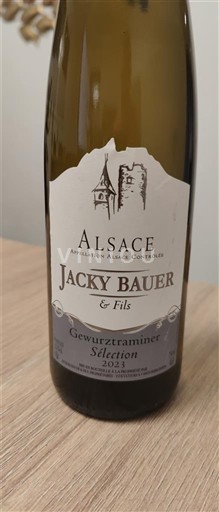 Vini Blanc sec Gewurztraminer Sélection Jacky Bauer & Fils 2023 Francia Alsazia Vin de France