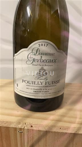 Burgund Pouilly-fuissé Domaine Gerbeaux Pouilly 2017