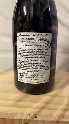 Languedoc Languedoc Pézenas Domaine L'Aster Le Hussard Noir 2019