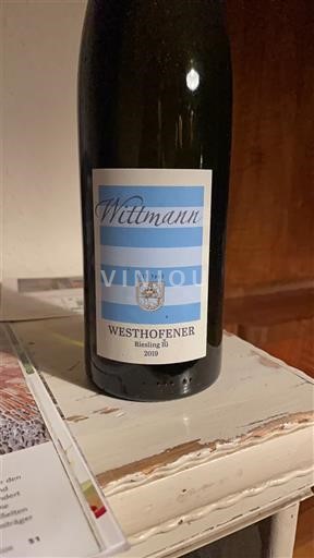 Rajna-Hesen Rajnska oblasti Wittmann Westhofener Riesling 1G 2019