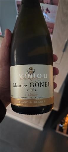 Musserende viner Blanc brut Blanc de Blancs Maurice Gonel et Fils 2022 Frankrike Champagne AOC