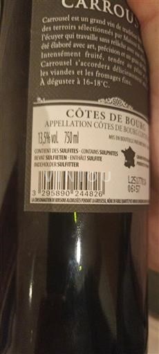 Bordoja Côtes-de-bourg Carrousel Jo Viti