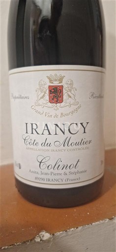 Burgundija Иранси Colinot Côte du Moutier 2022