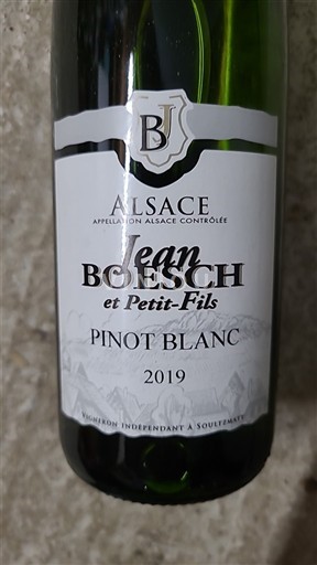 Viner Blanc sec Pinot Blanc Jean Boesch et Petit-Fils 2019 Frankrike Alsace Vin de France