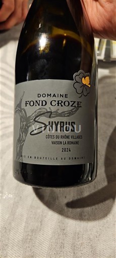 Вина Rouge sec Shyrus Domaine Fond Croze 2024 Francuska Рона долина Кот дю Рон села AOC