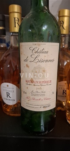 Bordeaux Bordeaux supérieur Château Lisennes La Récolte du Château 1998